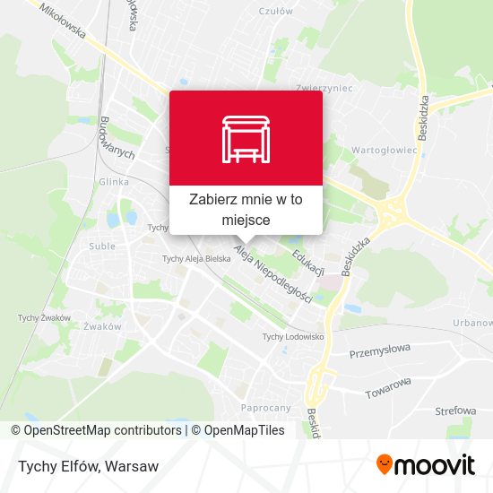 Mapa Tychy Elfów