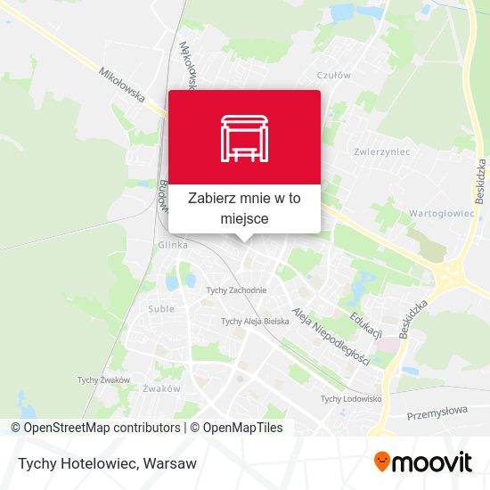 Mapa Tychy Hotelowiec