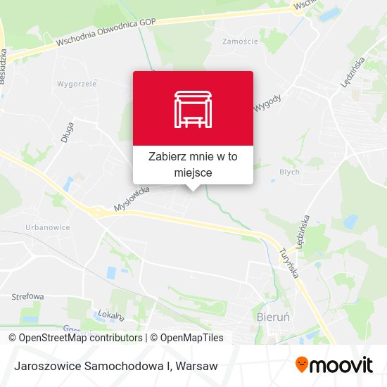 Mapa Jaroszowice Samochodowa I