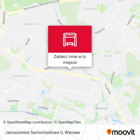 Mapa Jaroszowice Samochodowa II