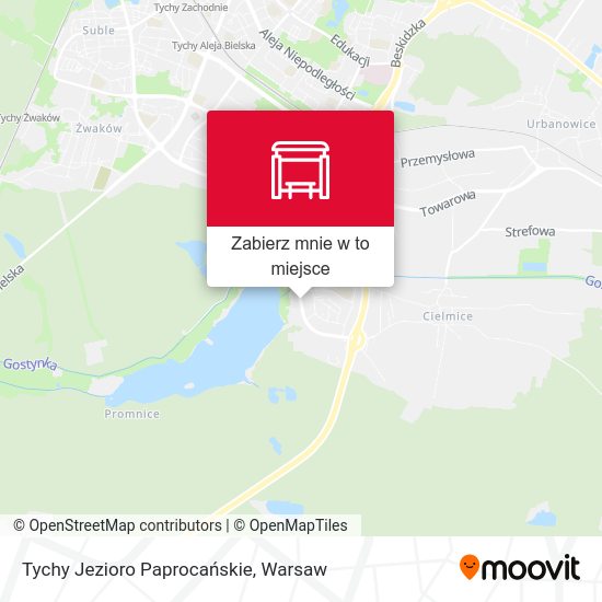 Mapa Tychy Jezioro Paprocańskie