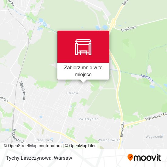 Mapa Tychy Leszczynowa