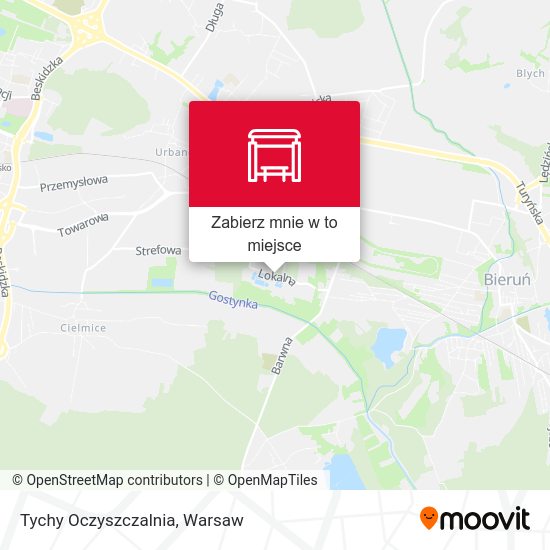 Mapa Tychy Oczyszczalnia