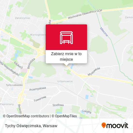 Mapa Tychy Oświęcimska