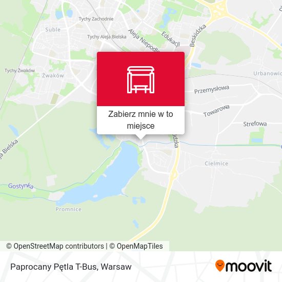 Mapa Paprocany Pętla T-Bus