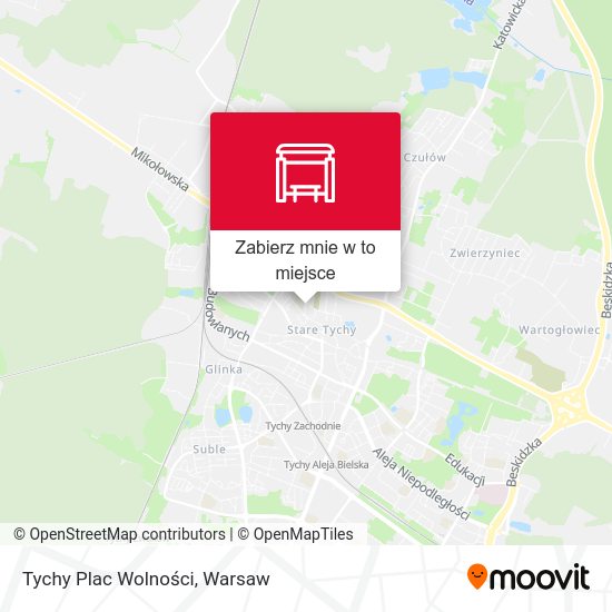 Mapa Tychy Plac Wolności