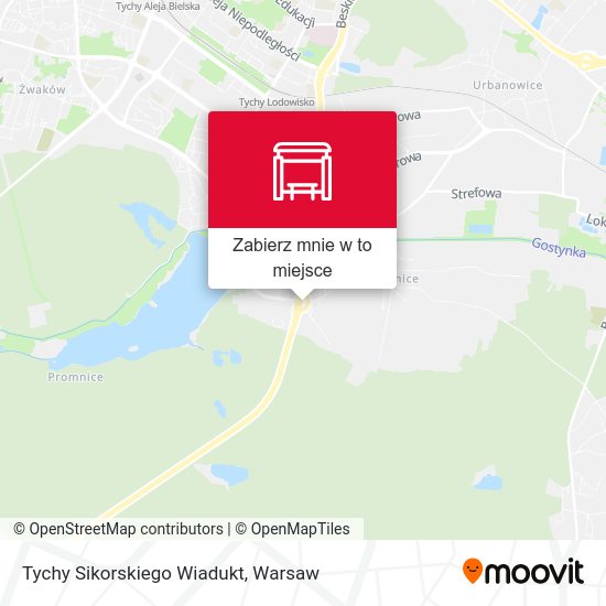 Mapa Tychy Sikorskiego Wiadukt