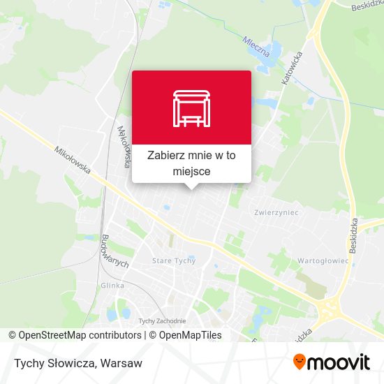 Mapa Tychy Słowicza