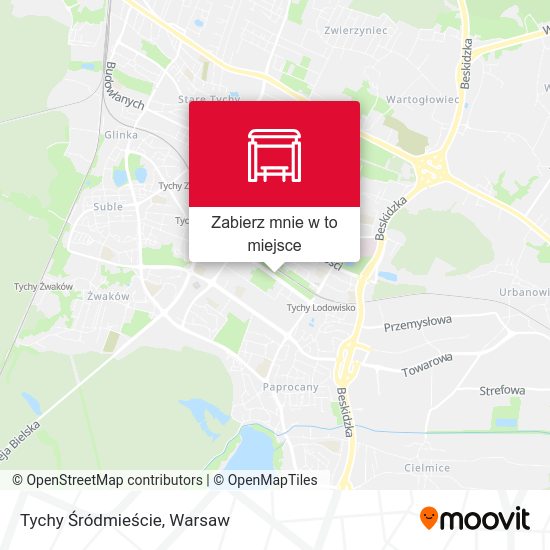 Mapa Tychy Śródmieście