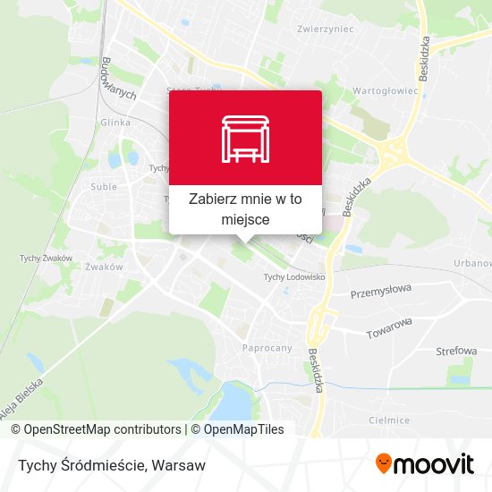 Mapa Tychy Śródmieście