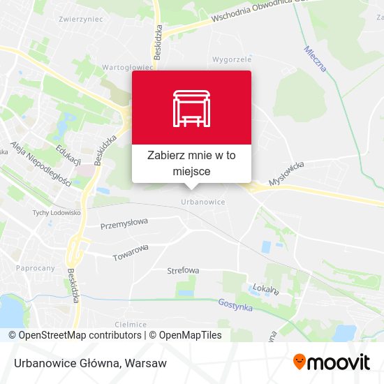 Mapa Urbanowice Główna