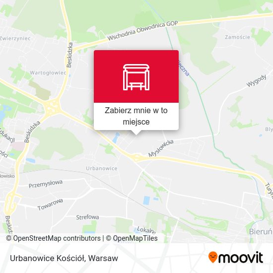 Mapa Urbanowice Kościół