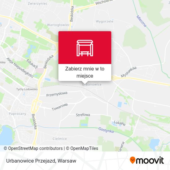 Mapa Urbanowice Przejazd