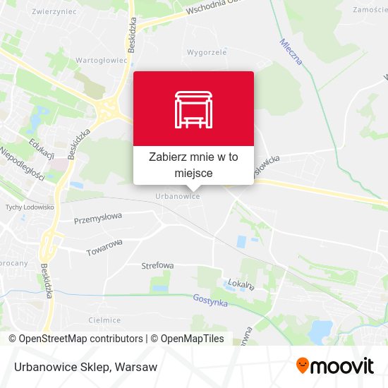 Mapa Urbanowice Sklep