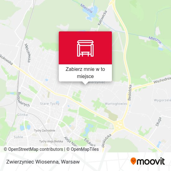 Mapa Zwierzyniec Wiosenna