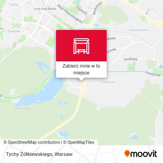 Mapa Tychy Żółkiewskiego