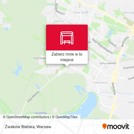 Mapa Żwaków Bielska