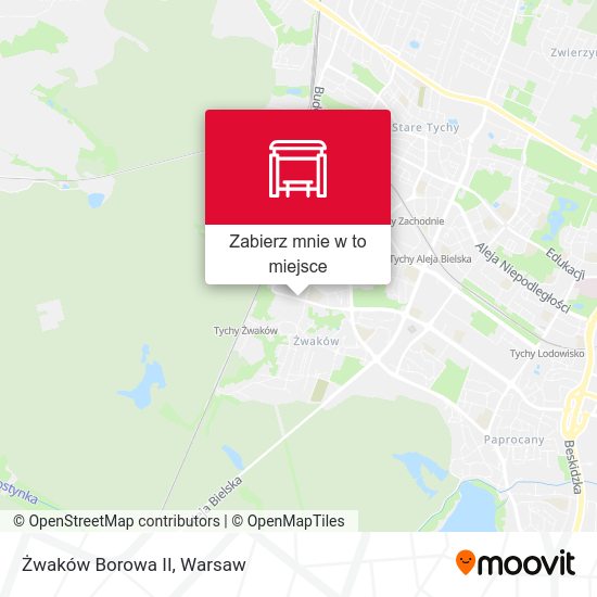 Mapa Żwaków Borowa II