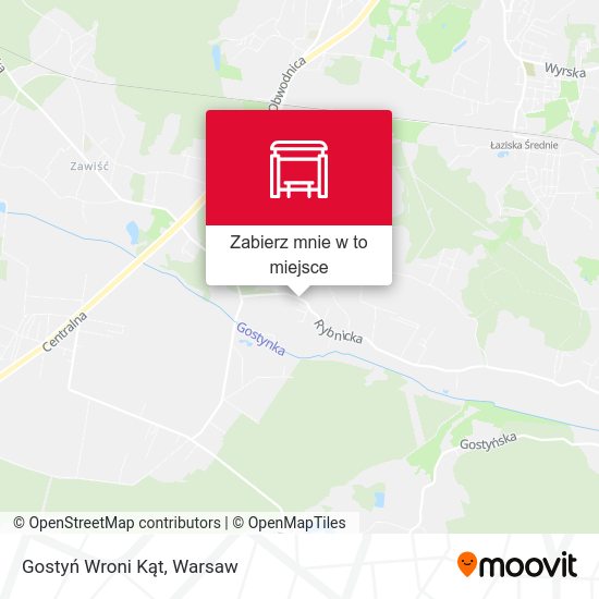 Mapa Gostyń Wroni Kąt