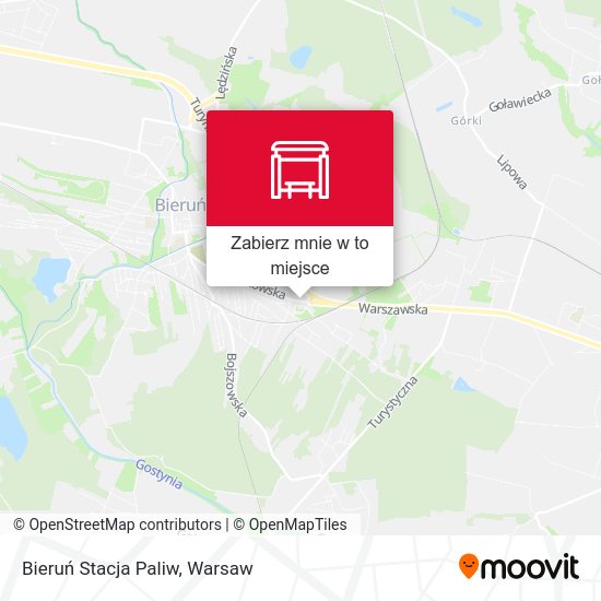 Mapa Bieruń Stacja Paliw