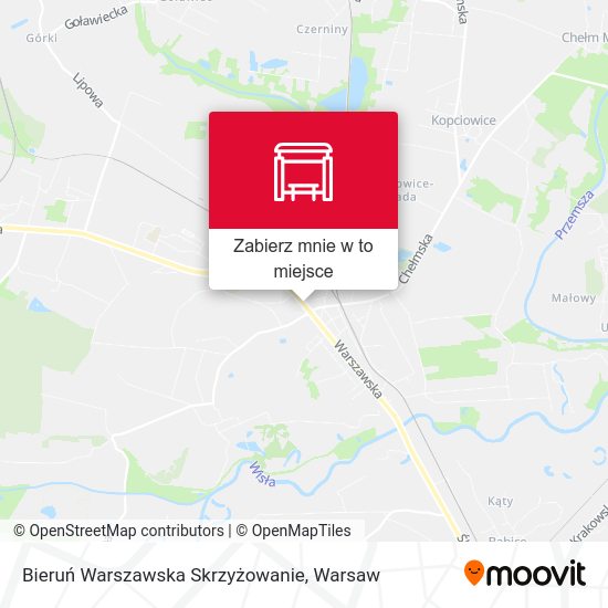 Mapa Bieruń Warszawska Skrzyżowanie