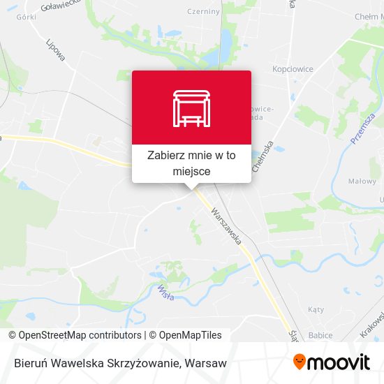 Mapa Bieruń Wawelska Skrzyżowanie