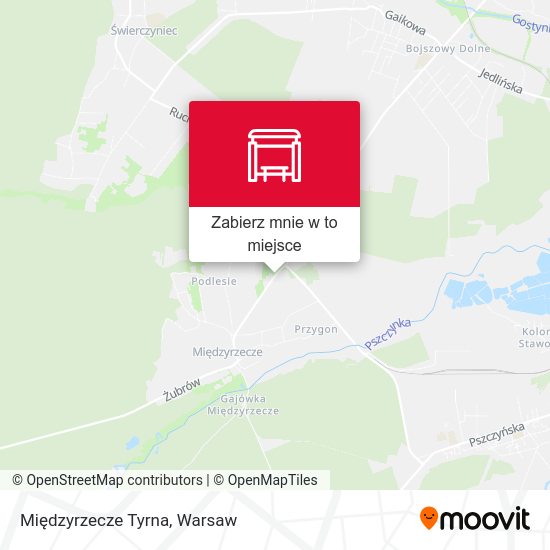 Mapa Międzyrzecze Tyrna