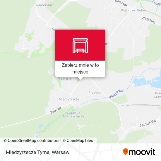 Mapa Międzyrzecze Tyrna