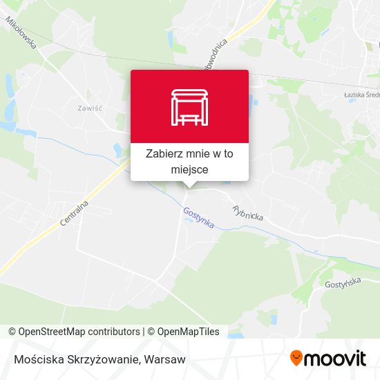 Mapa Mościska Skrzyżowanie