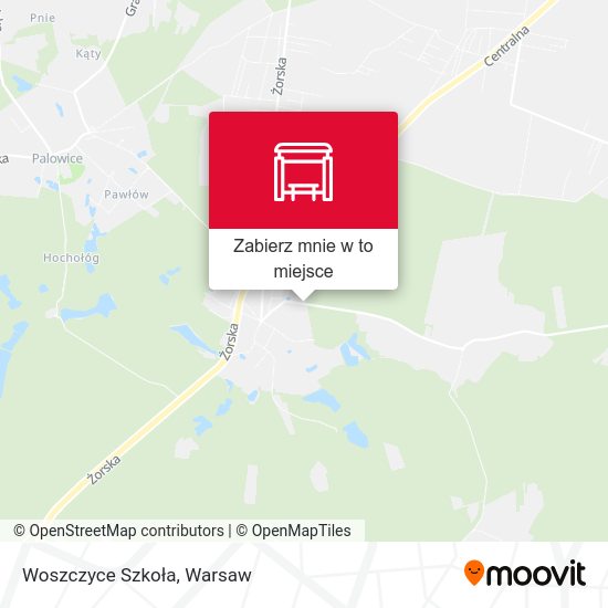 Mapa Woszczyce Szkoła