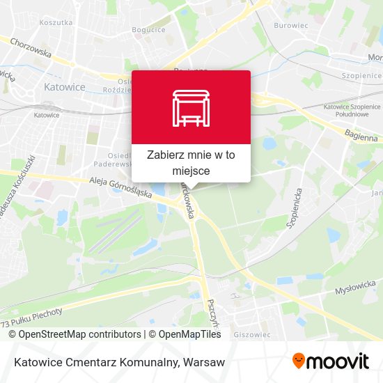 Mapa Katowice Cmentarz Komunalny