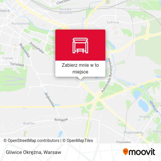 Mapa Gliwice Okrężna