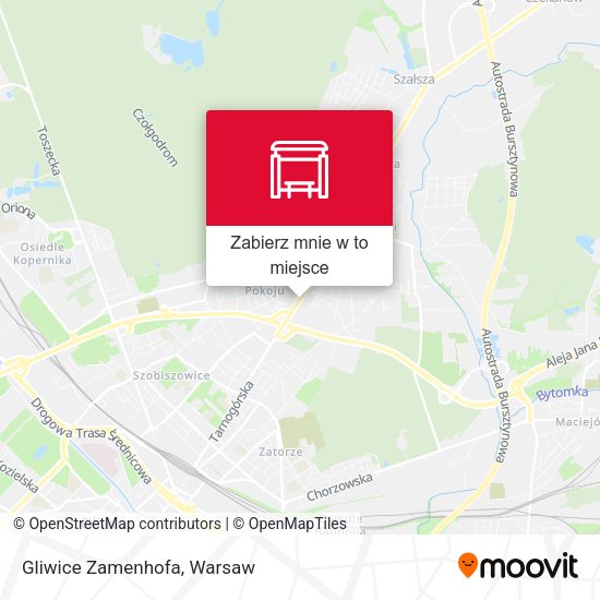 Mapa Gliwice Zamenhofa