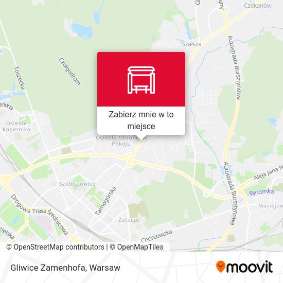 Mapa Gliwice Zamenhofa