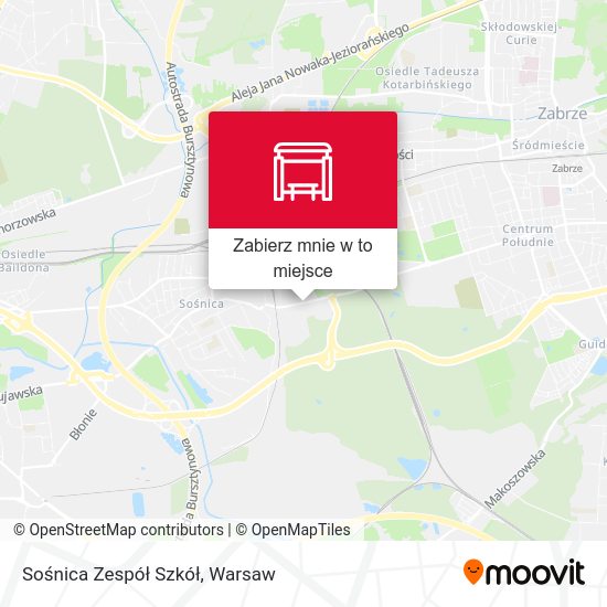 Mapa Sośnica Zespół Szkół