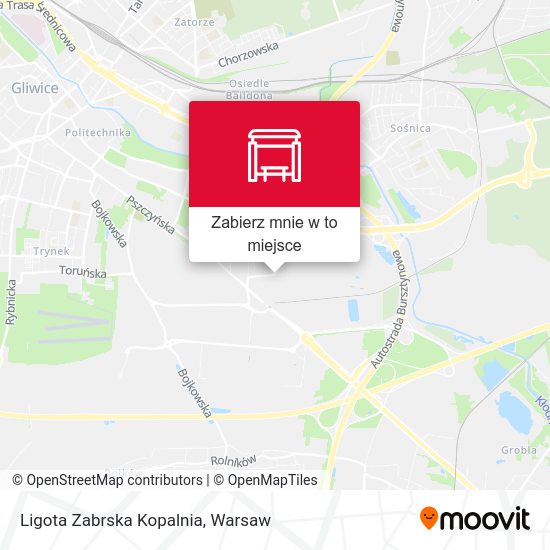 Mapa Ligota Zabrska Kopalnia