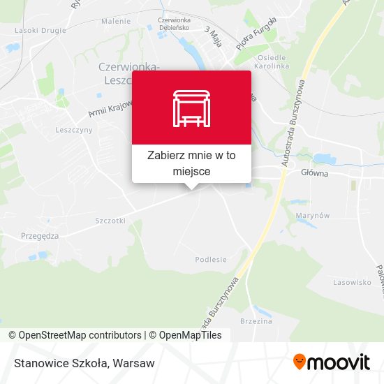 Mapa Stanowice Szkoła