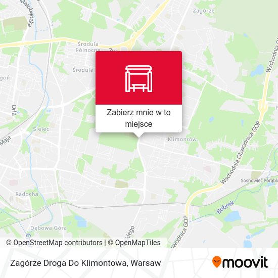 Mapa Zagórze Droga Do Klimontowa