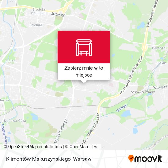 Mapa Klimontów Makuszyńskiego