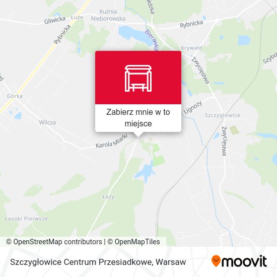 Mapa Szczygłowice Centrum Przesiadkowe