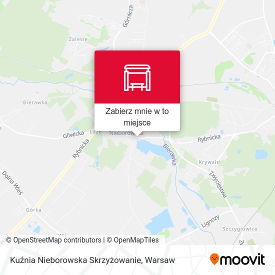 Mapa Kuźnia Nieborowska Skrzyżowanie