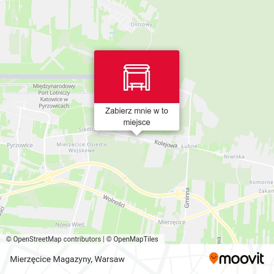 Mapa Mierzęcice Magazyny