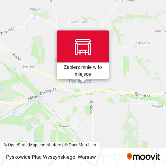 Mapa Pyskowice Plac Wyszyńskiego