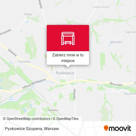 Mapa Pyskowice Szopena