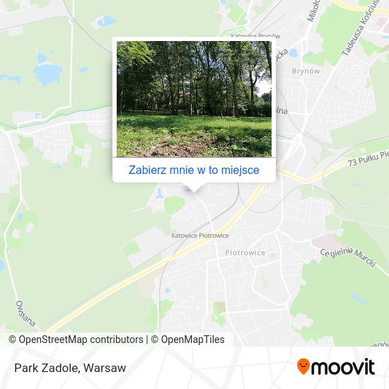 Mapa Park Zadole