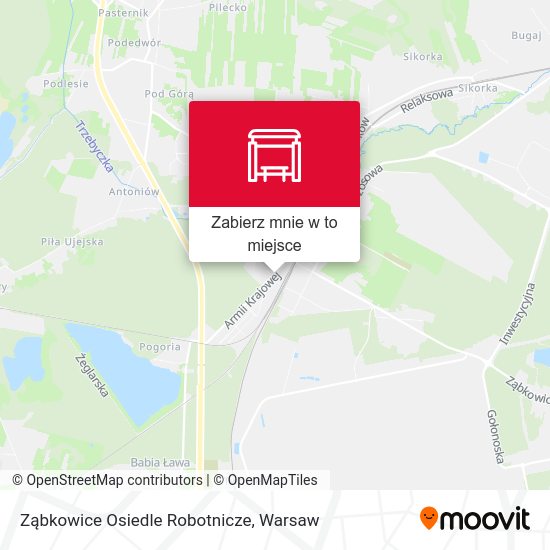 Mapa Ząbkowice Osiedle Robotnicze