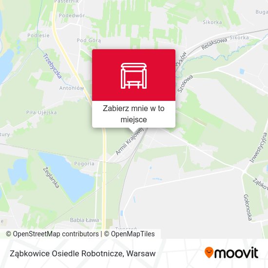 Mapa Ząbkowice Osiedle Robotnicze