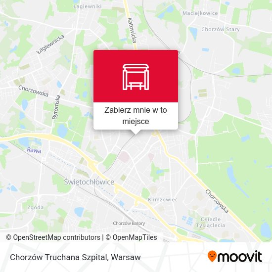 Mapa Chorzów Truchana Szpital