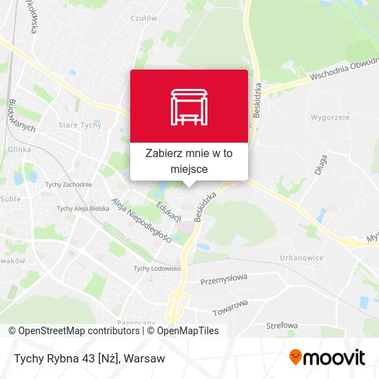 Mapa Tychy Rybna 43 [Nż]