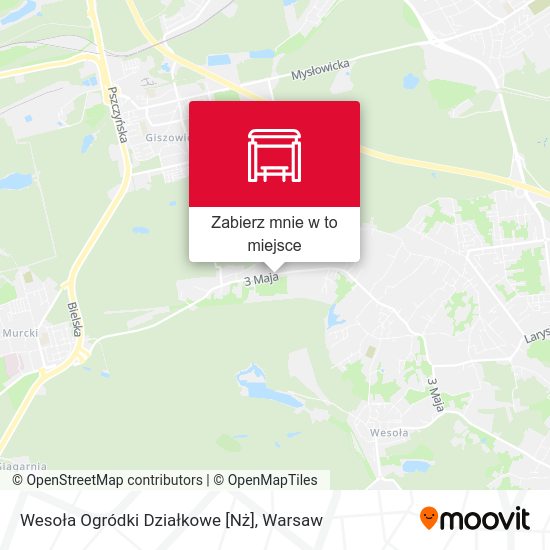 Mapa Wesoła Ogródki Działkowe [Nż]